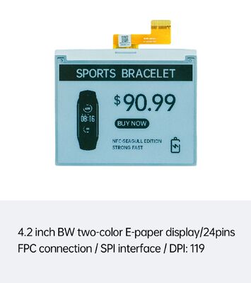 Dobra cena. Czarno-biały wyświetlacz E Ink o przekątnej 4,2 cala z interfejsem SPI dla inteligentnych kart ESL i kart inteligentnych w Internecie