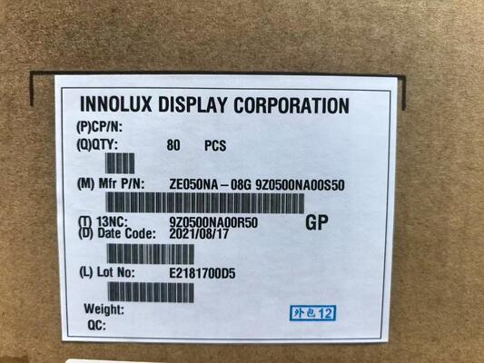 jakość Innolux 5Inch LCD Monitor ZE050NA-08G z 640*480 pikseli 159PPI i 50PIN Konektor do telefonu wideo Fabryka