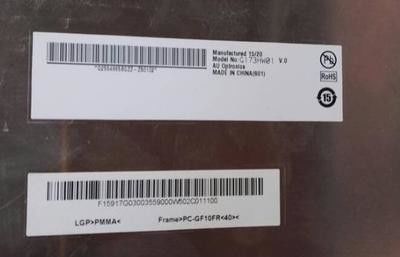 AUO Panel przemysłowy Panel ekranu LCD 17,3'' 400cd/m2 Jasność G173HW01 V0 30 Pin